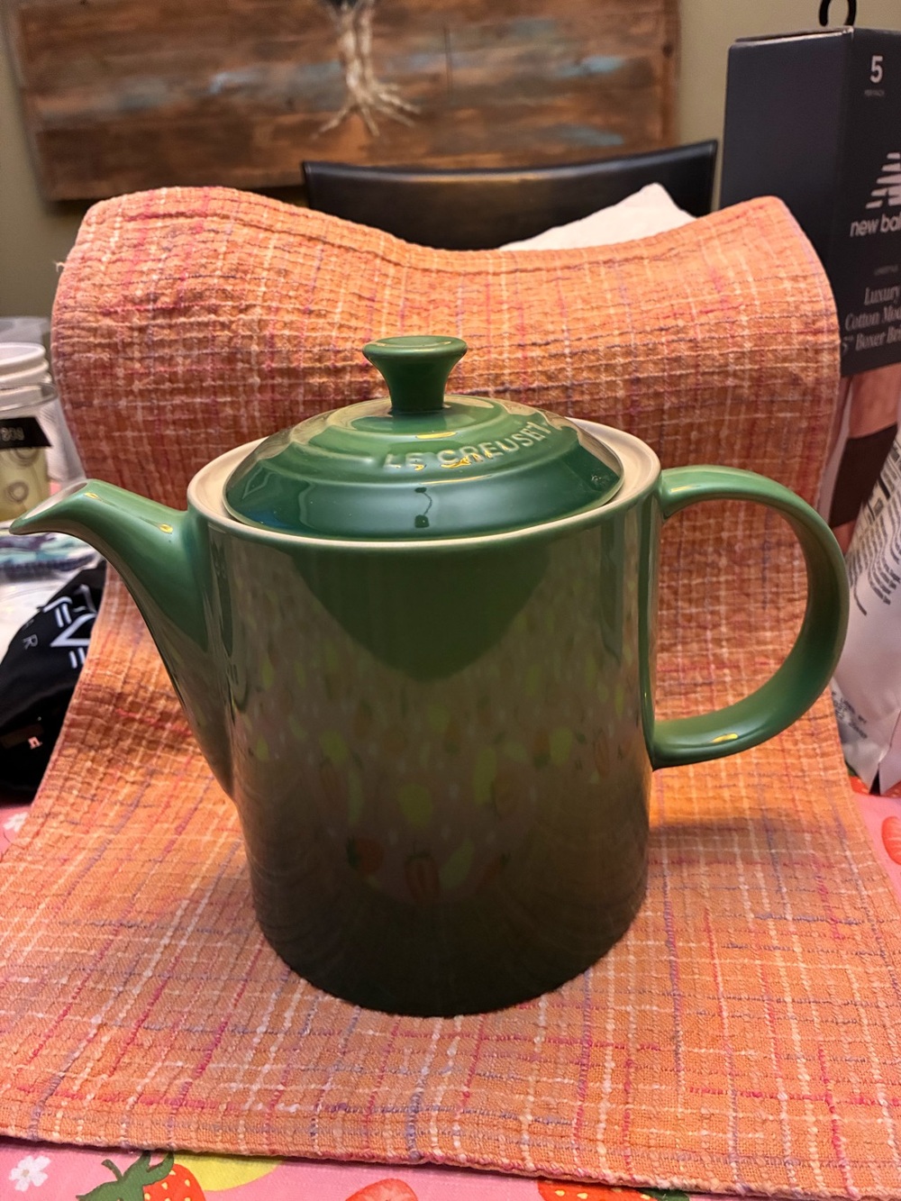 Le Creuset Green Stoneware Teapot with Gloss Finish 1.3L